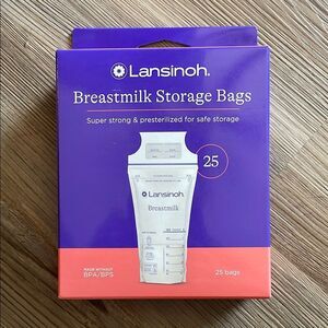 Lansinoh Purple Breastmilk Storage Bags NIB